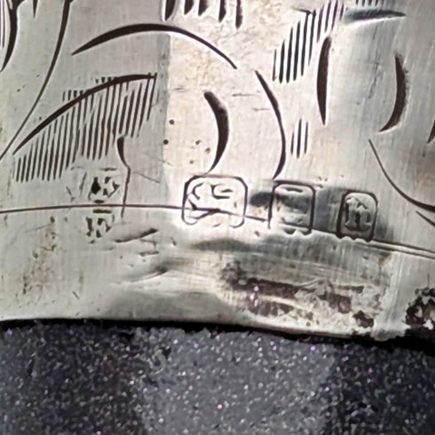 1923 年英國古董男士純銀圓柄手杖 88 厘米